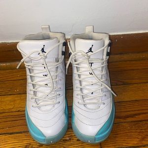 jordan 12 white/black-light aqua